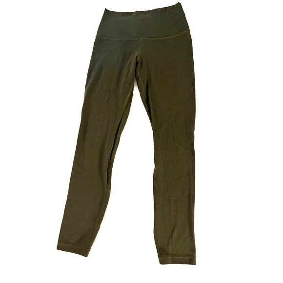 Lululemon Align High-Rise Pants 25" Dark Olive Size 4 Nulu Fabric Yoga Leggings - Picture 9 of 9